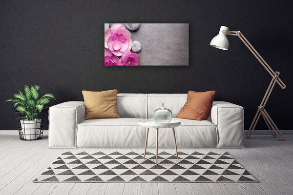 Obraz Canvas Kvety kamene zen kúpele 100x50 cm