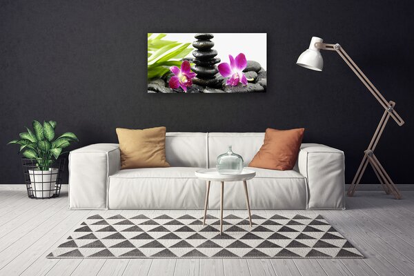 Obraz Canvas Kamene zen kúpele orchidea 100x50 cm