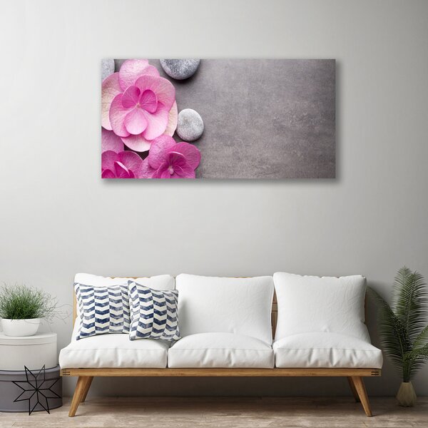 Obraz Canvas Kvety kamene zen kúpele 100x50 cm