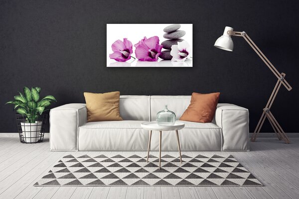 Obraz Canvas Kvety kamene zen kúpele 100x50 cm