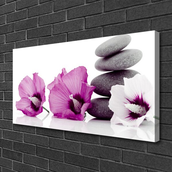 Obraz Canvas Kvety kamene zen kúpele 100x50 cm
