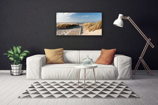 Obraz na plátne Pláž chodník krajina 100x50 cm