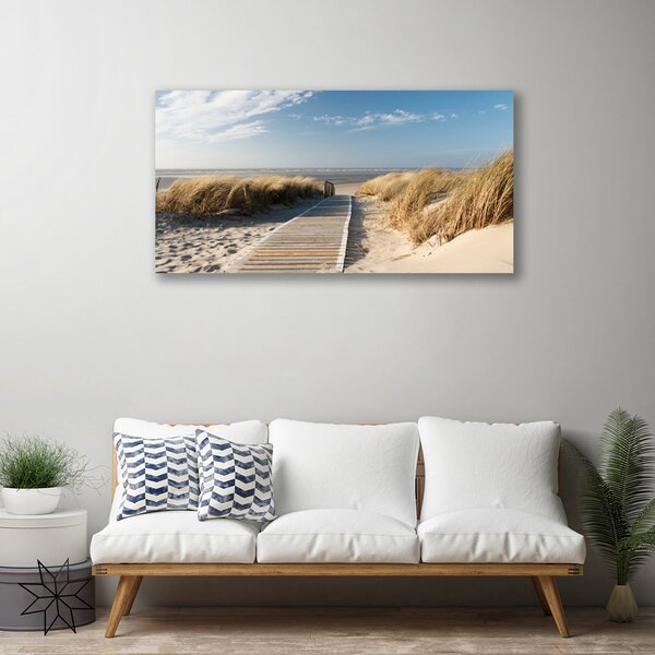 Obraz na plátne Pláž chodník krajina 100x50 cm