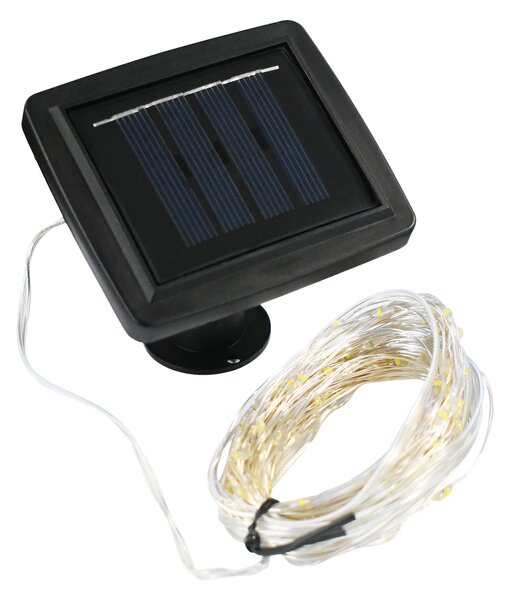 Solárna LED svetelná reťaz Micro, 15m BT
