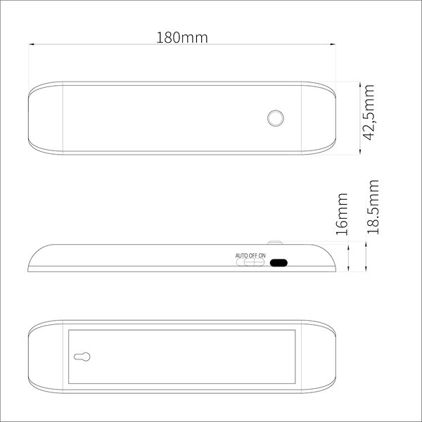 LED svietidlo Seb, 1x LED 1w 4000k, w, (18 cm)