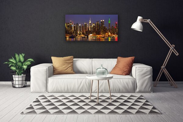 Obraz na plátne Mesto domy 100x50 cm