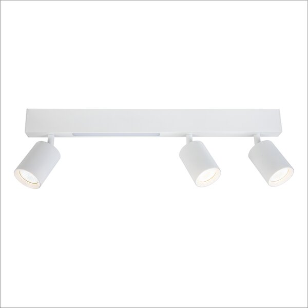 Stropné svietidlo Magnet, 3x biele kovové tienidlo + 1x LED 5W, w