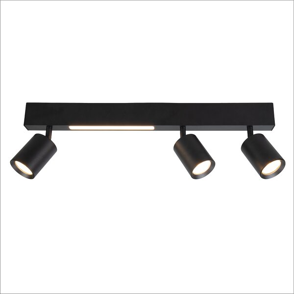 Stropné svietidlo Magnet, 3x čierne kovové tienidlo + 1x LED 5W, b