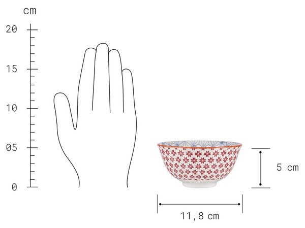 ORNAMENTS Miska 240 ml - červená