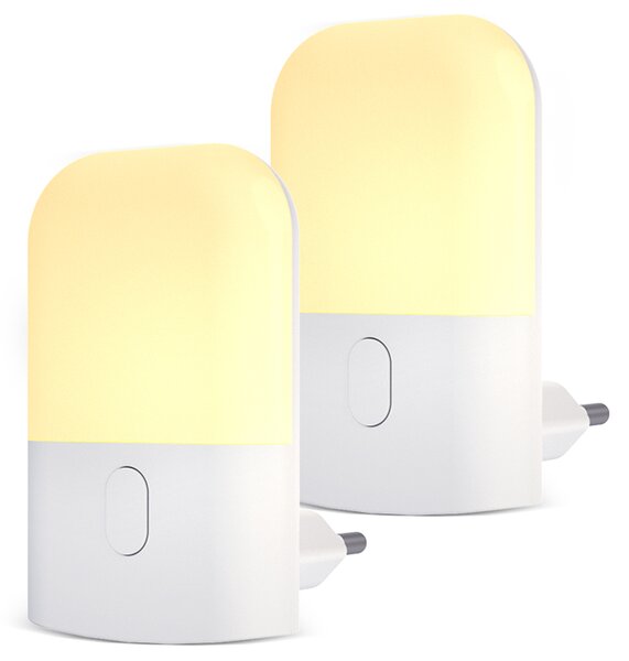 LED svietidlo do zásuvky Kama, 1x LED 0,5w, 2700k, w, senzor súmraku
