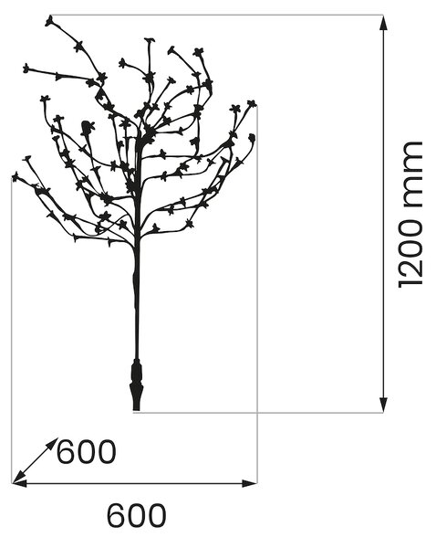 Solárny LED stromček Tree, 0,1w, 3000k, RGB
