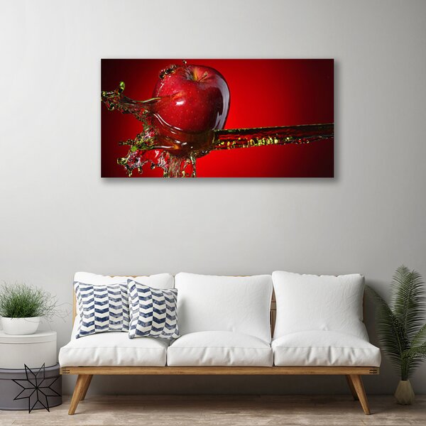 Obraz na plátne Jablko voda kuchyňa 100x50 cm