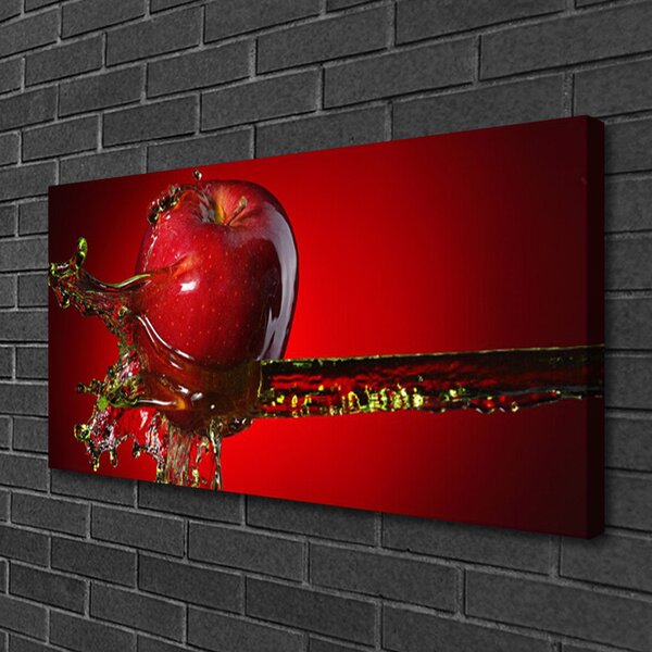 Obraz na plátne Jablko voda kuchyňa 100x50 cm