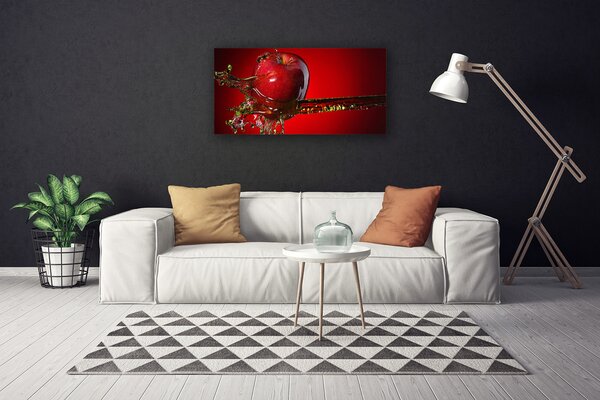 Obraz na plátne Jablko voda kuchyňa 100x50 cm