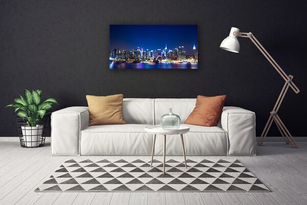 Obraz na plátne Mesto domy 100x50 cm