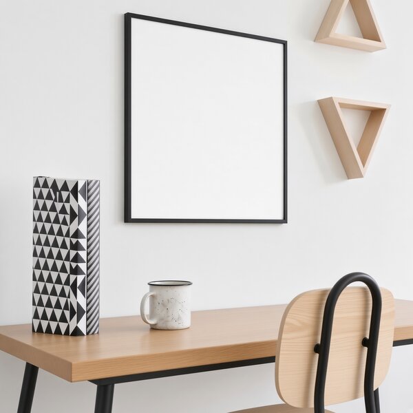 Biela magnetická popisná tabuľa PREMIUM v hliníkovom čiernom ráme 60x40 cm