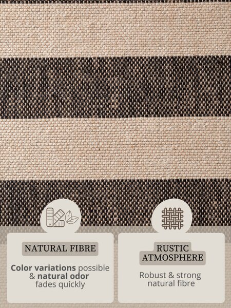 Koberec Hanse Home Handloom 1.0 PLAYA prírodný / biely / čierny