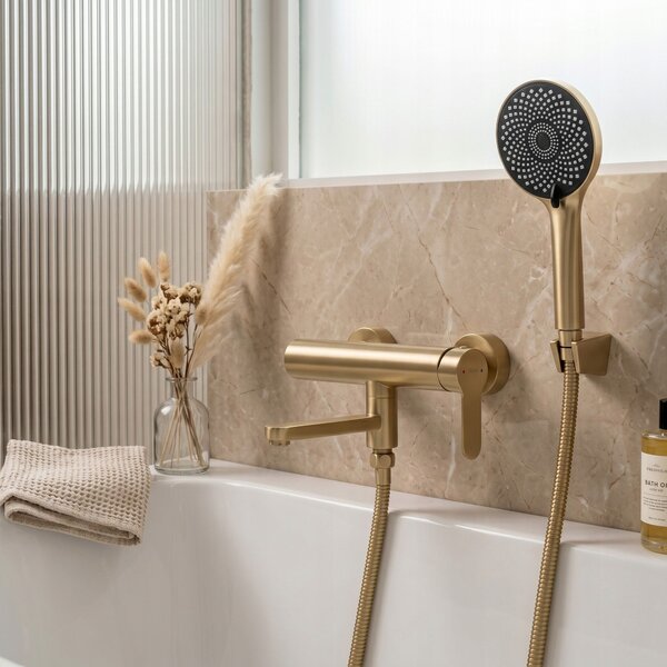Sprchová hadica Rea Brush Gold 150 cm