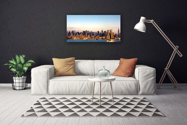 Obraz na plátne Mesto domy 100x50 cm