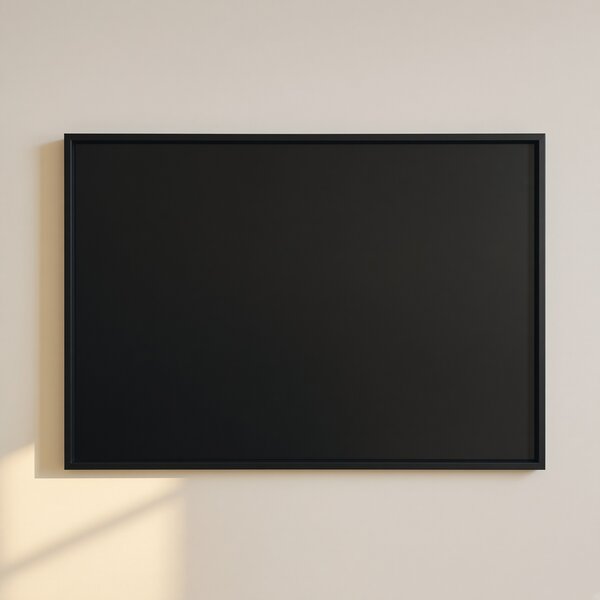 Čierna magnetická popisná tabuľa PREMIUM v hliníkovom čiernom ráme 60x40 cm