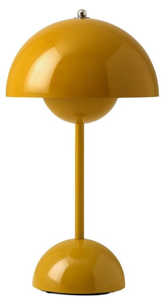 Stolové Lampa &Tradition, Flowerpot VP9, stmievateľné, Žltá, Obývacia izba, Plast, Dizajnový