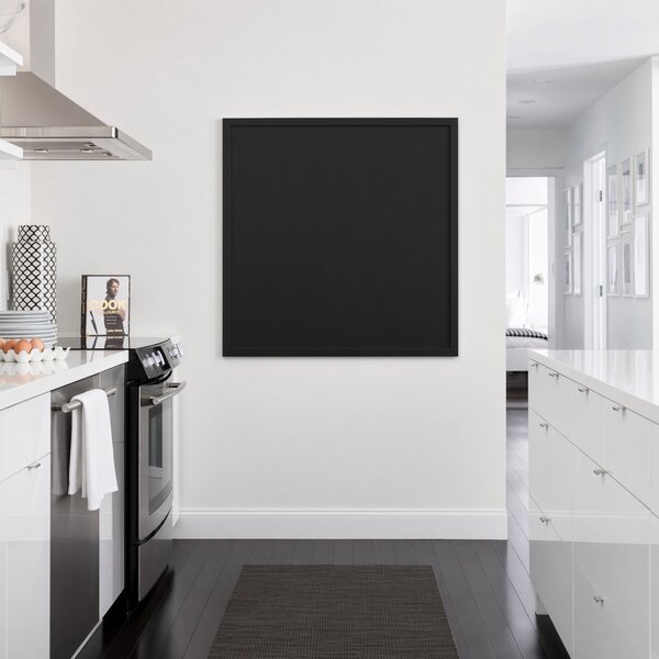 Čierna kriedová tabuľa v čiernom drevenom ráme COLOR 60x120 cm