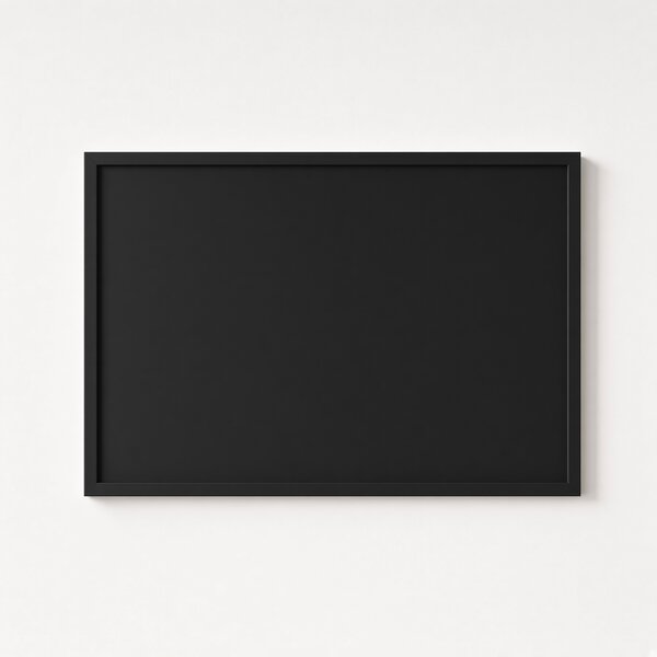Čierna kriedová tabuľa v čiernom drevenom ráme COLOR 60x120 cm