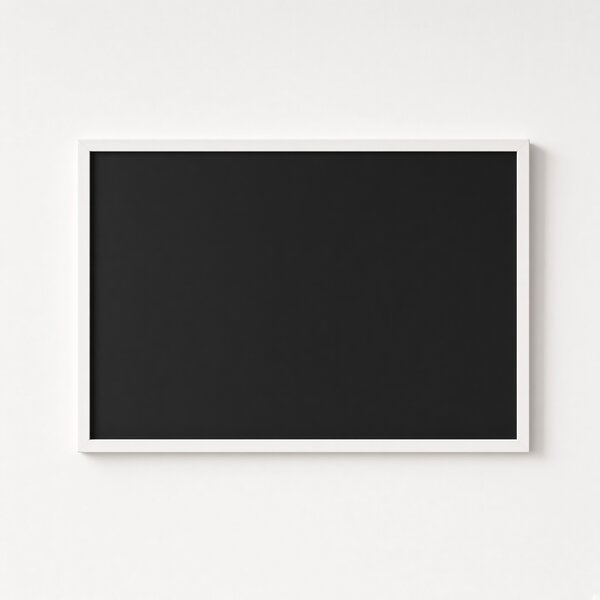 Čierna kriedová tabuľa v bielom drevenom ráme COLOR 40x30 cm
