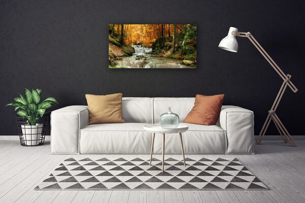 Obraz Canvas Vodopád les príroda 100x50 cm