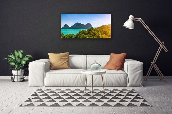 Obraz Canvas Hory more stromy príroda 100x50 cm