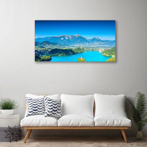Obraz Canvas Hora jazero príroda 100x50 cm