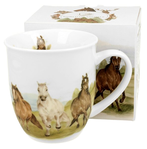 Porcelánový hrnček Horses 400 ml
