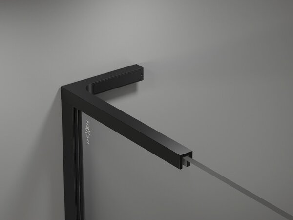 Mexen, Mexen Kioto-X L sprchová stena 80 x 200 cm, priehľadná 10 mm, čierna - 800-080-107-70-00-X