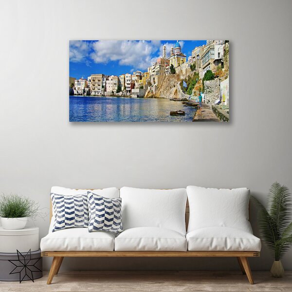 Obraz Canvas Mesto more architektúra 100x50 cm