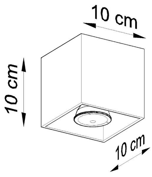 Stropné svietidlo Quad, 1x čierne kovové tienidlo