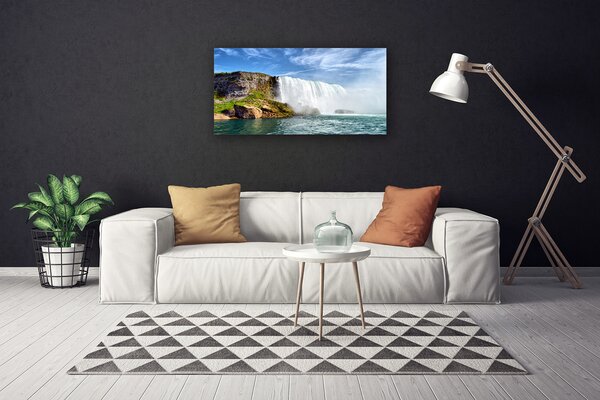 Obraz Canvas Vodopád more príroda 100x50 cm