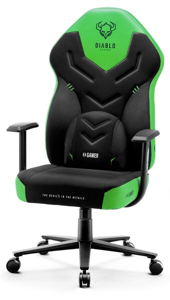 Herné kreslo Diablo X-Gamer 2.0 Normal Size čierno-zelené