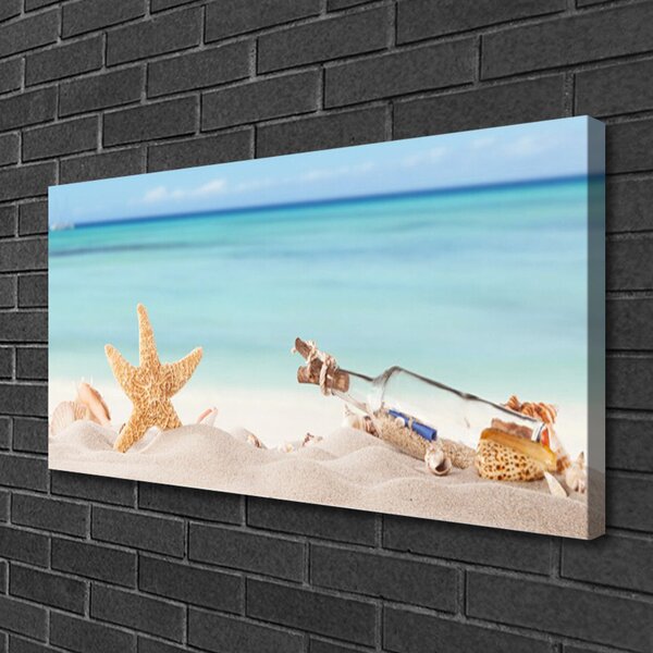 Obraz Canvas Hviezdice mušle pláž 100x50 cm