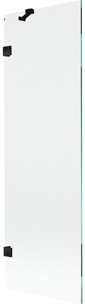Mexen, Mexen Lunar 1-krídlová vaňová zástena 60 x 150 cm, transparentná, čierna - 897-060-000-70-00