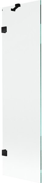 Mexen, Mexen Lunar 1-krídlová vaňová zástena 50 x 150 cm, transparentná, čierna - 897-050-000-70-00