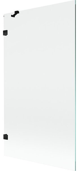 Mexen, Mexen Lunar 1-krídlová vaňová zástena 100 x 150 cm, transparentná, čierna - 897-100-000-70-00