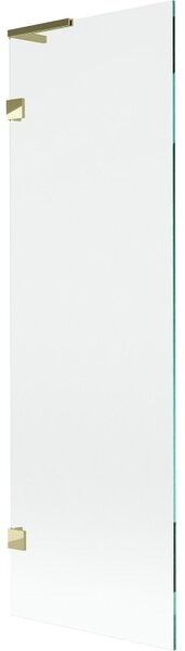 Mexen, Mexen Lunar L 1-krídlová vaňová zástena 60 x 150 cm, transparentná, zlatá - 897L-060-000-50-00