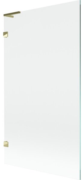 Mexen, Mexen Lunar L 1-krídlová vaňová zástena 100 x 150 cm, transparentná, zlatá - 897L-100-000-50-00