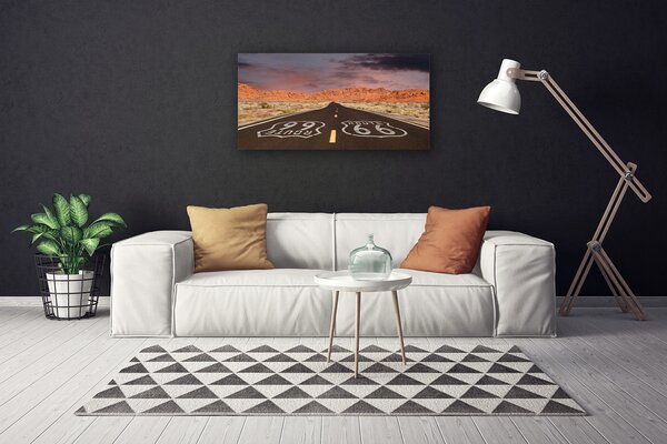 Obraz Canvas Diaľnica cesta púšť 100x50 cm