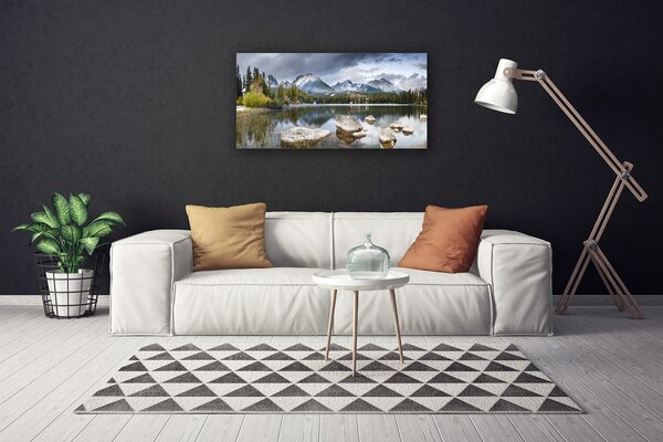 Obraz Canvas Jazero hory les príroda 100x50 cm