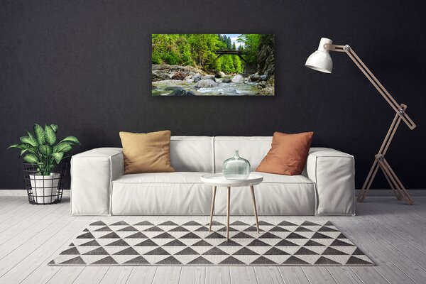 Obraz Canvas Drevený most v lese 100x50 cm