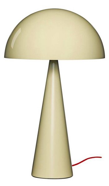 HÜBSCH stolová lampa Mush, piesková, kov, výška 50 cm, Krémová / jantárovo žltá, Spálňa, kov, Moderný