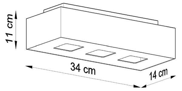Stropné svietidlo Mono 3, 1x biele/čierne kovové tienidlo