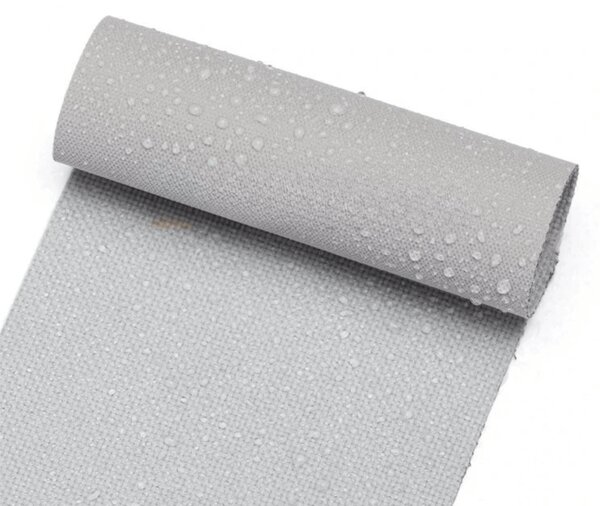 Metráž Exteriérová látka s PVC záterom 400g, UV stabil - Sivá svetlá