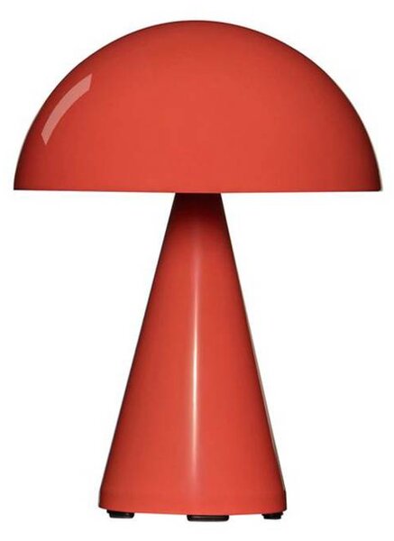 HÜBSCH stolová LED lampa Mush, svetločervená, výška 20 cm, Červená, kov, Moderný